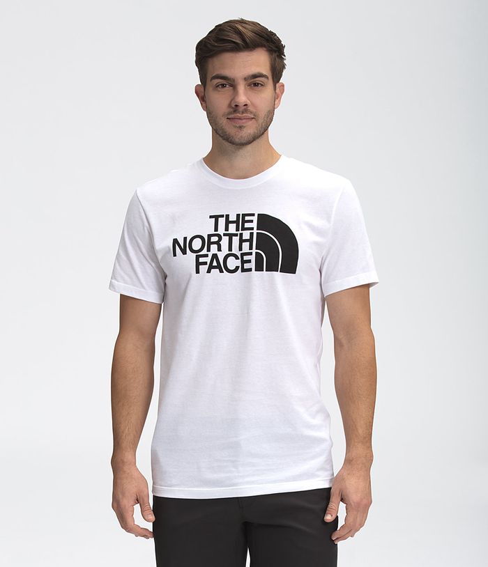 Camiseta The North Face Hombre Manga Corta Half Dome Blancas - Peru 78951YXCZ